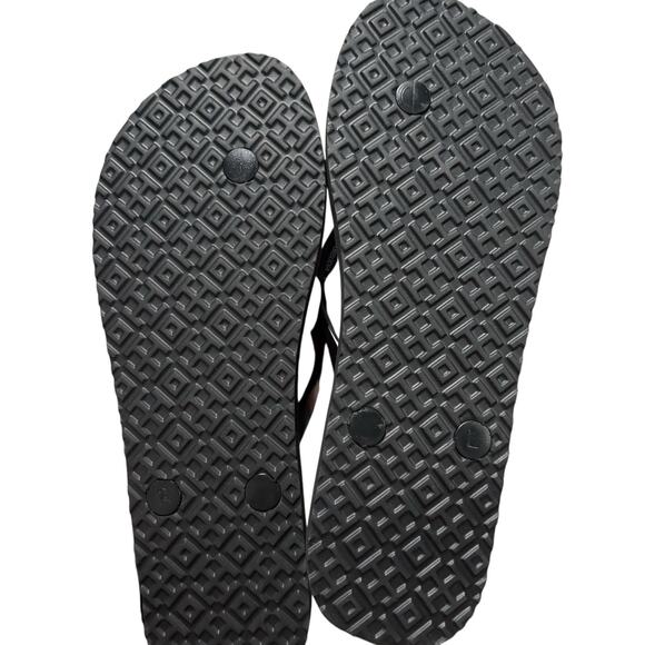 Tory Burch Thin Flip Flop Sandals Animal Leopard PVC/EVA Gold Logo Sz 7 NWOT - Picture 7 of 8